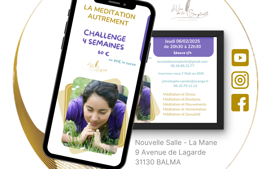 Atelier de méditation – challenge 4 semaines
